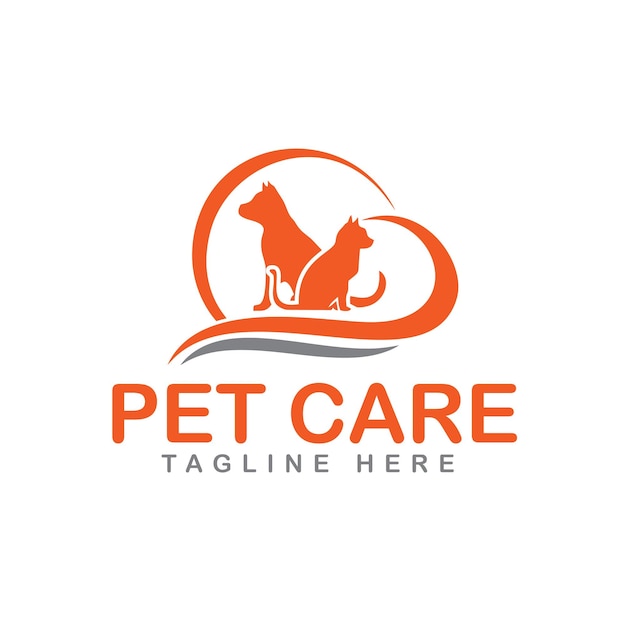 Cat Love - Pet Care Logo-sjablonen