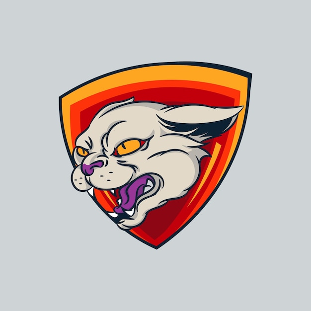 Cat Mascot Logo Esport Design