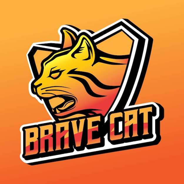 Vector cat mascot vector logo gaming