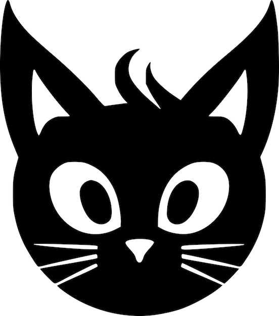 Вектор Минималистская и простая силуэтная векторная иллюстрация кошки