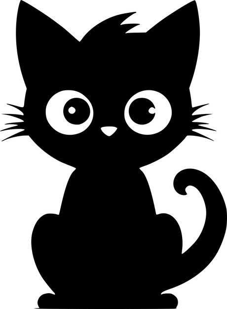 Cat Minimalist and Simple Silhouette Vector illustration