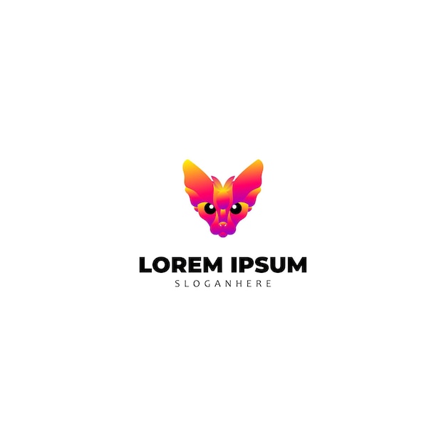 Cat modern logo gradient