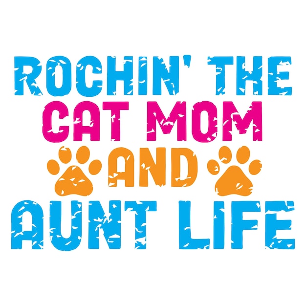 Cat Mom Svg Quotes Typography Design