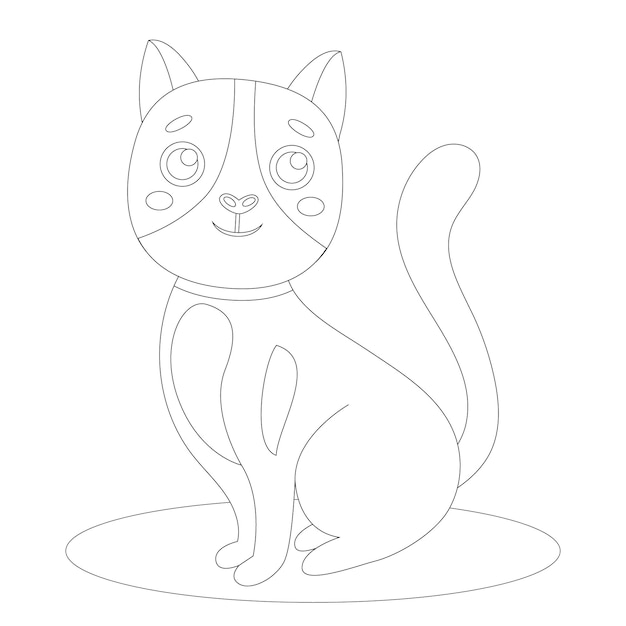 Cat outline for kids