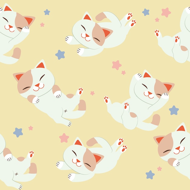Cat pattern set background 