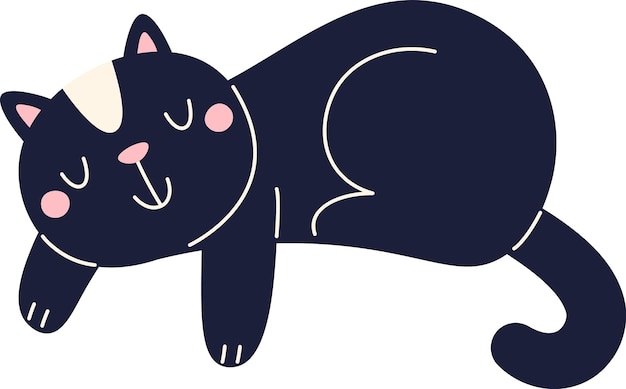 cat pet lying
