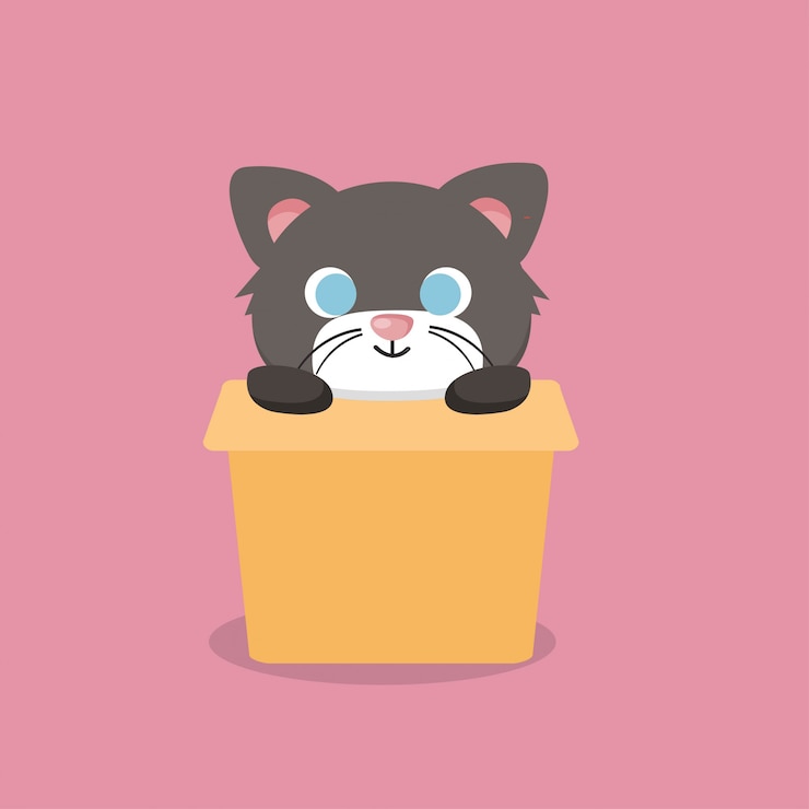 Vector cat pose illustration