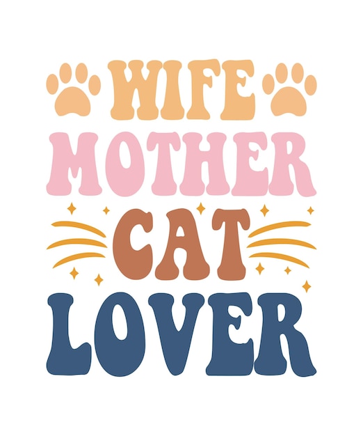 Vector cat quote svg design