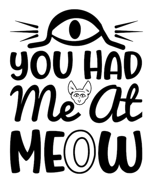 Cat Quotes SVG Design Vector