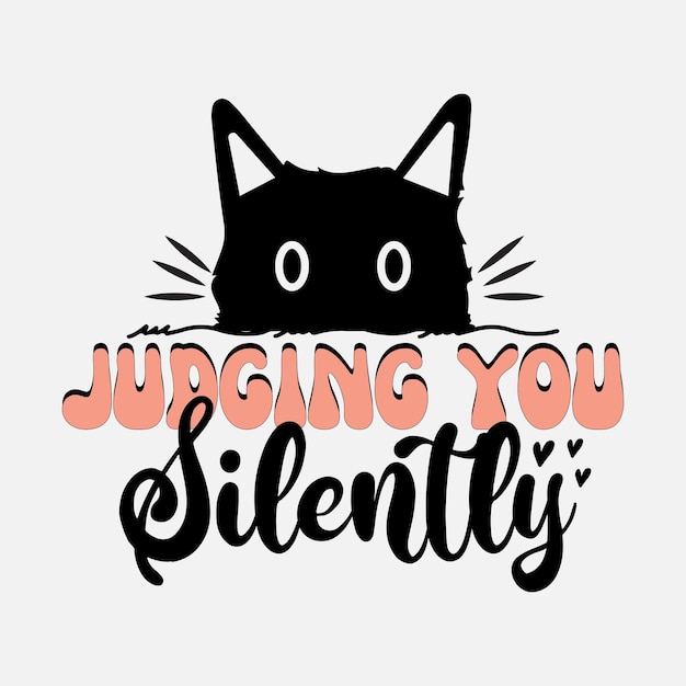 Vector cat quotes svg design