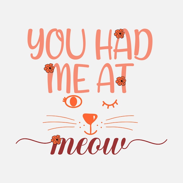 Vector cat quotes svg design