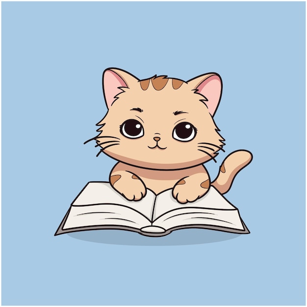 Икона кошки, читающей книгу