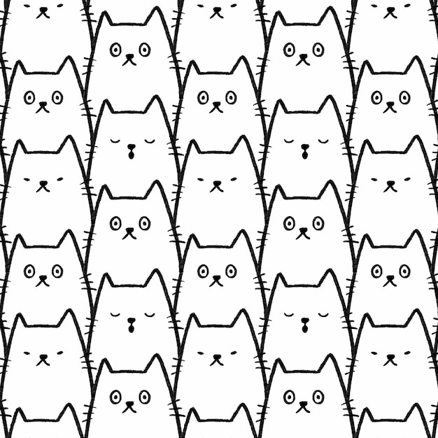 Cat seamless pattern background