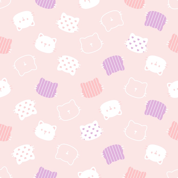 Cat seamless pattern background