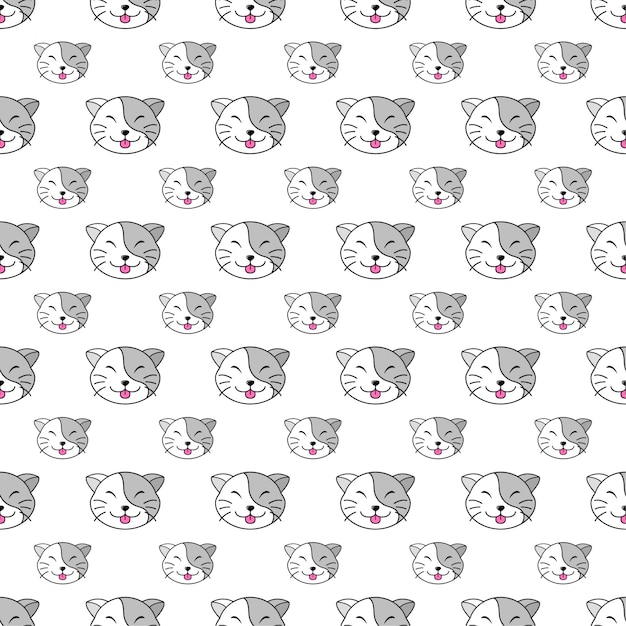 Cat seamless pattern