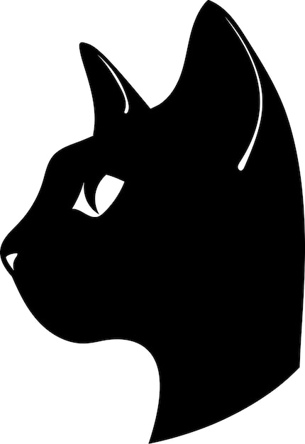 猫のシルエット黒猫神秘的な猫ベクトルイラスト