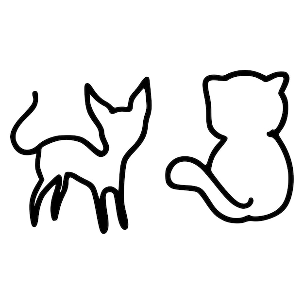 Silhouette di gatto clipart