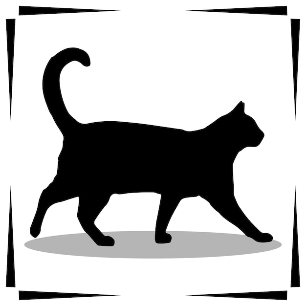 猫のシルエットのイラスト 猫のシルエットのアイコン 猫のベクトル図