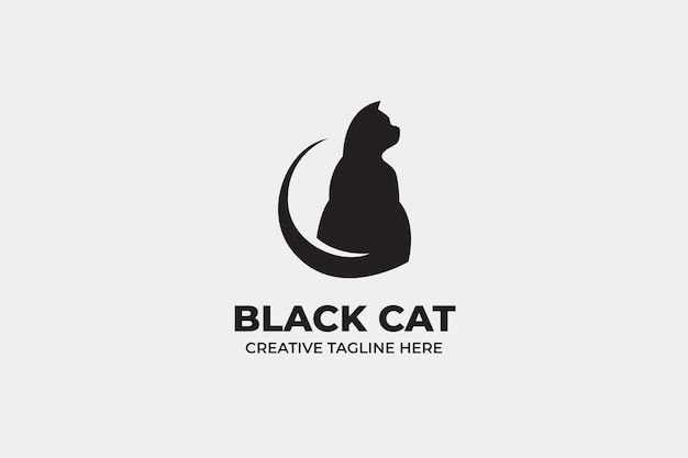 Cat Silhouette Veterinary Logo