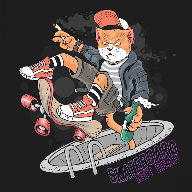 Поп-панк Cat Skateboard