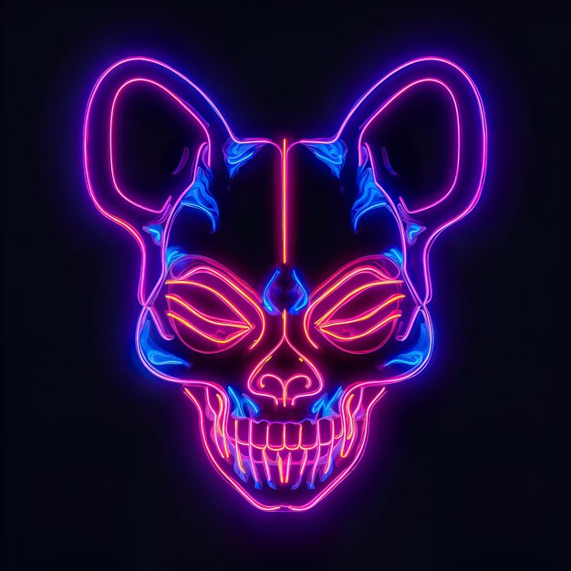 cat skull logo