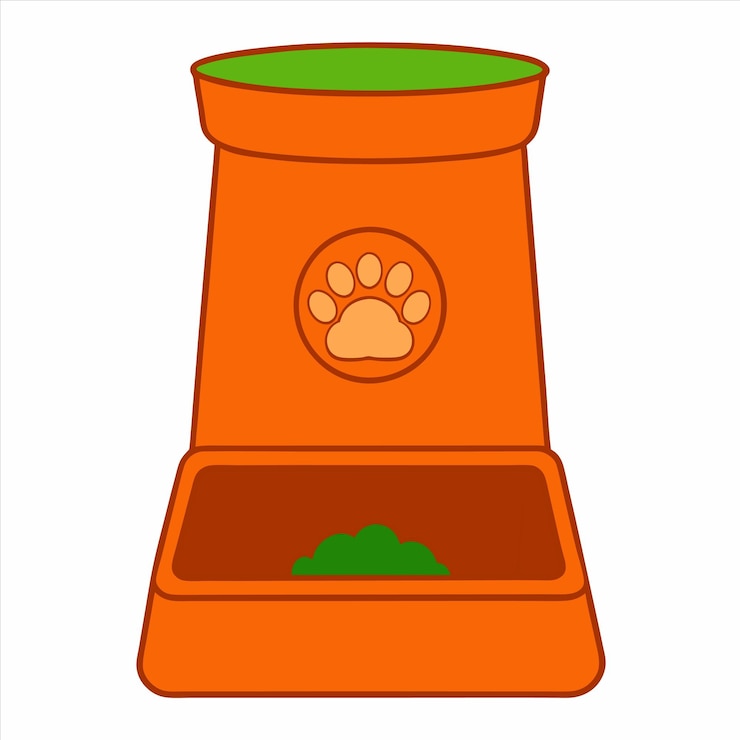 Vector a cat statue with a paw print of a paw print on it