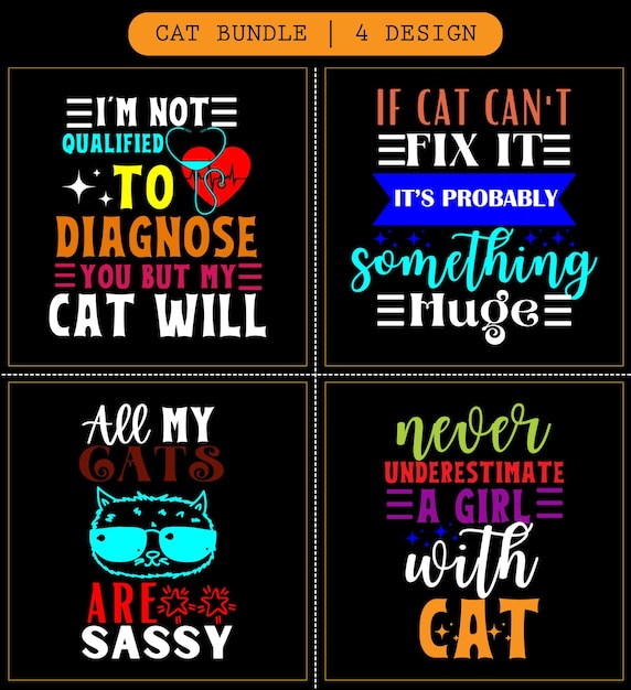 Cat svg bundle cat svg file cat svg cricut cat typography vector design cat gifts