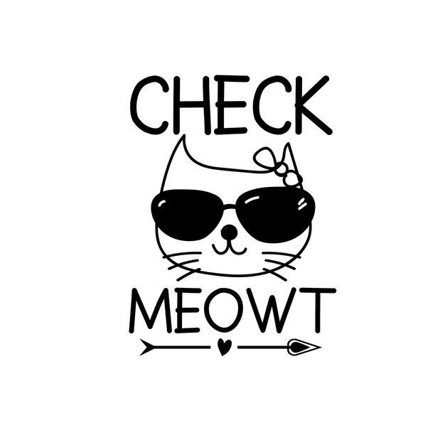 Vector cat svg t shirt design