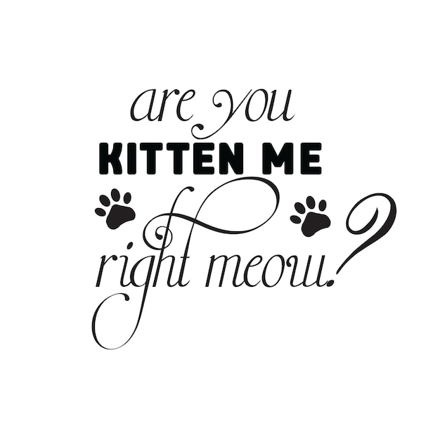 Cat svg typography design