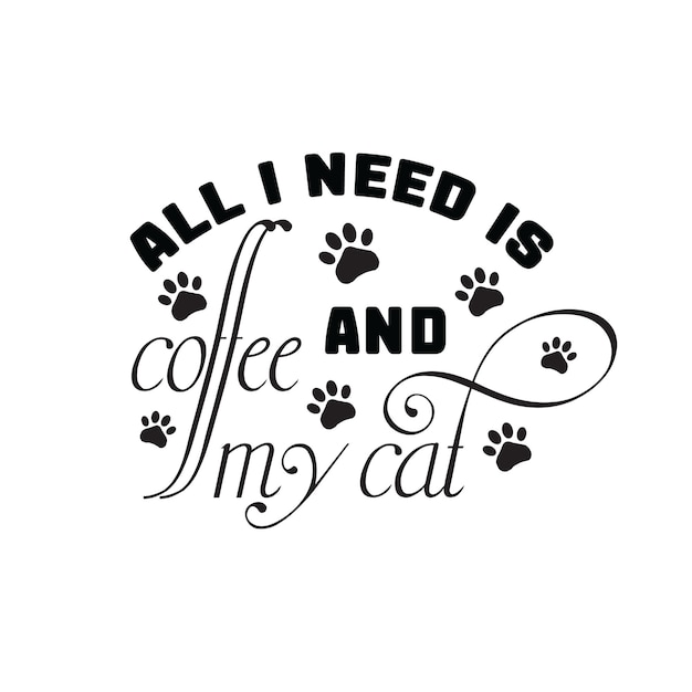 Дизайн типографии Cat svg