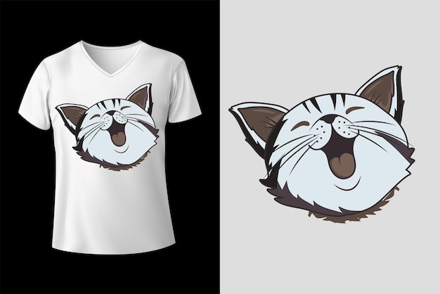 Vector cat t shirt design pop cat t shirt designcat illustration design