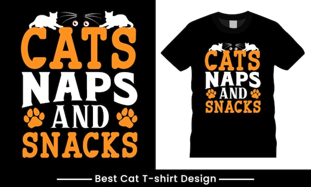 Cat t-shirt design typography vector.