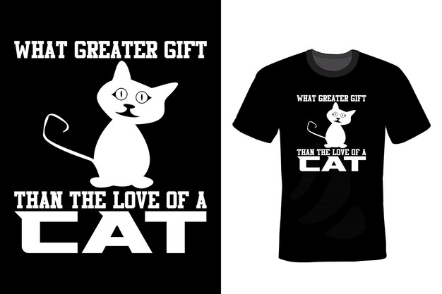 Cat T shirt design typography vintage