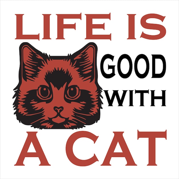 cat t shirt design vector art