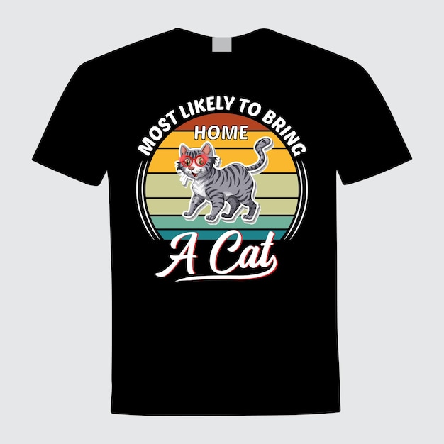 Vector cat t shirt design