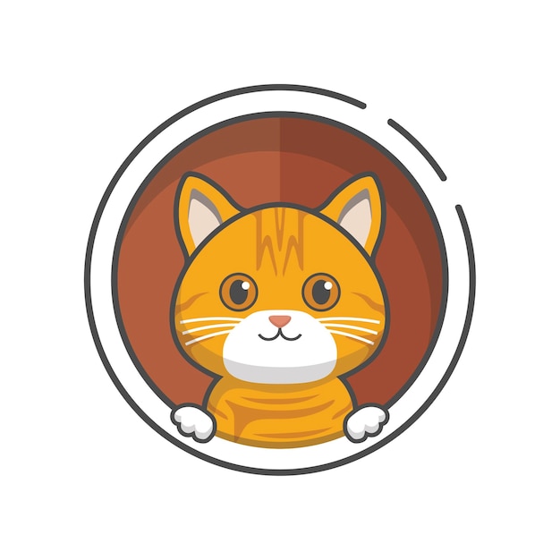 Vector cat tabby ginger