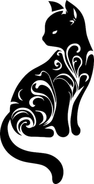 Cat tattoo illustration