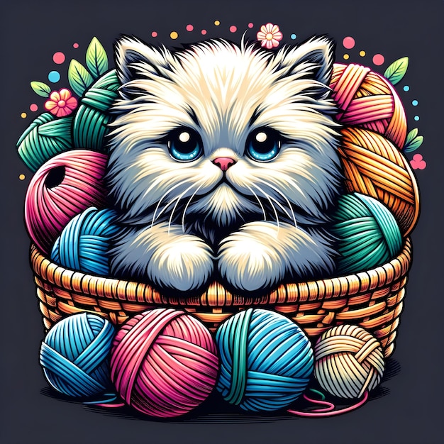 Cat tshirt design