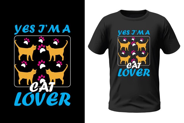 Vector cat tshirt design