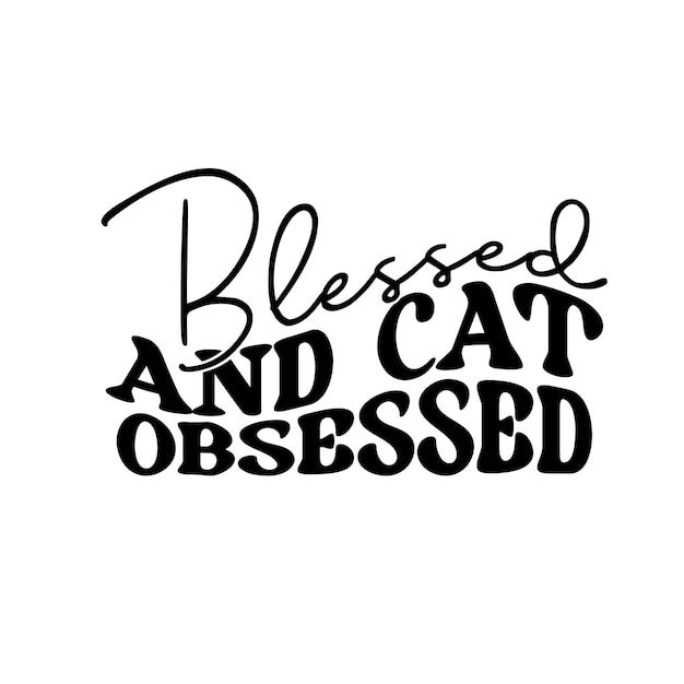 Cat typography design