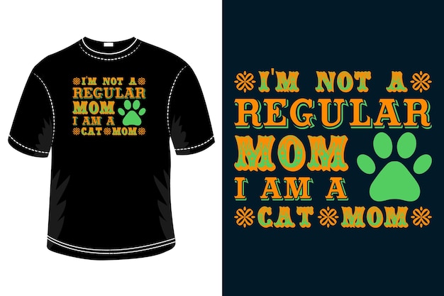 Cat typography t shirt design cat quotes tshirt design template