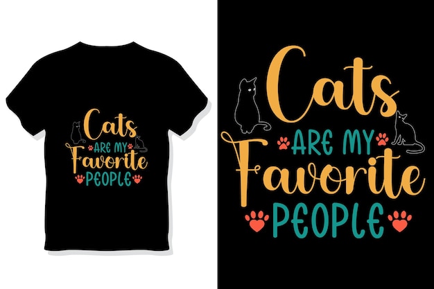 Vector cat typography t shirt design or cat svg t shirt