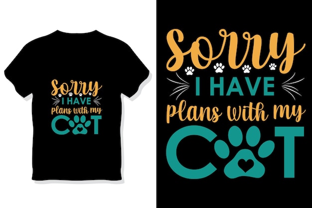 Cat Typography T Shirt Design or cat SVG t shirt