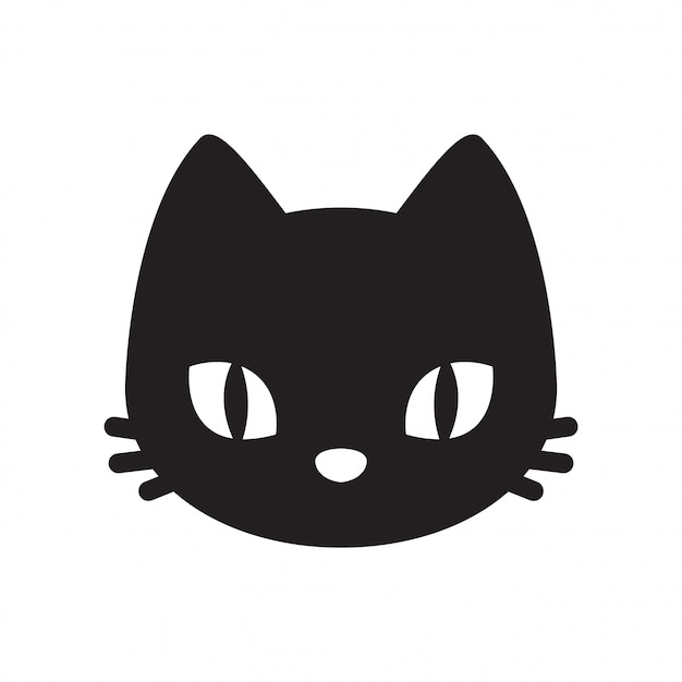 Cat vector head kitten cartoon