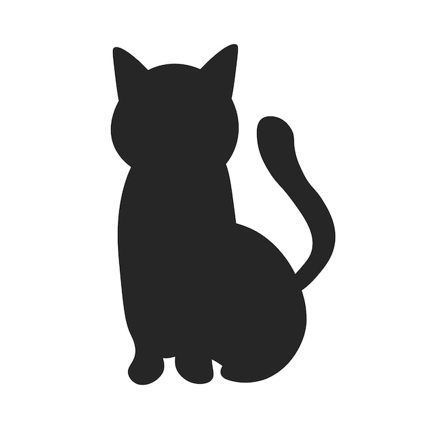 Cat vector icon Cat silhouette symbol Linear style sign for mobile concept and web design House animals symbol logo illustration vector graphics Vector EPS