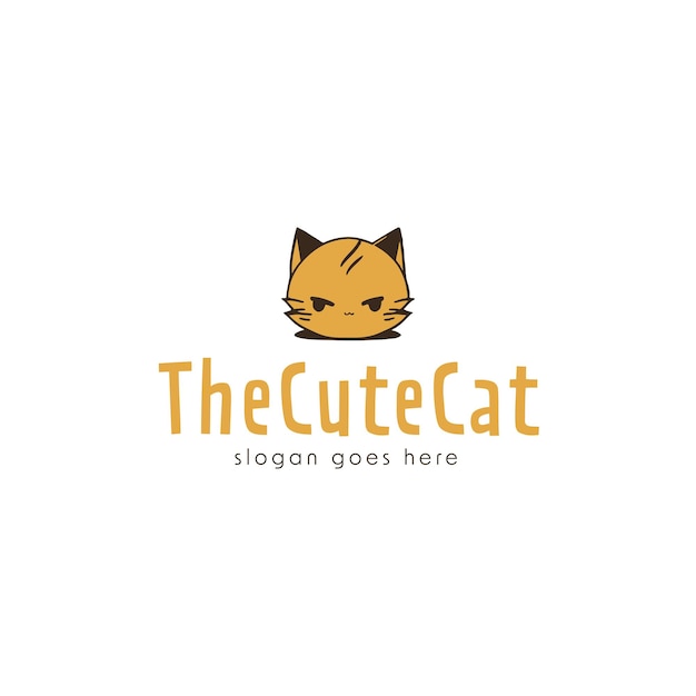 Vettore gatto disegno vettoriale logo