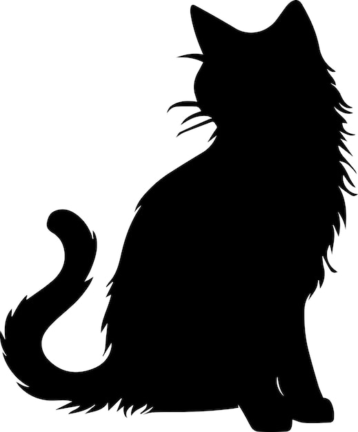 Иллюстрация векторного силуэта кошки