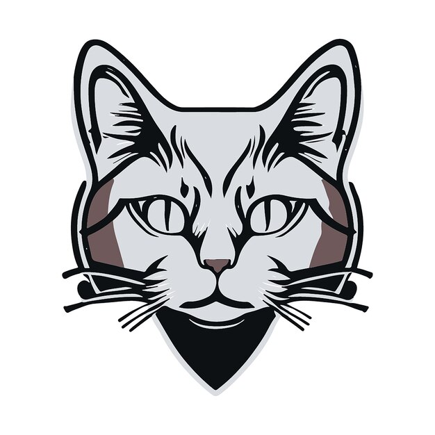 Vettore di gatto o logo del vettore