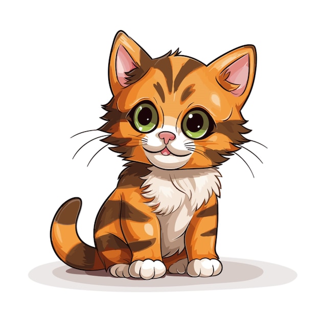 Cat vector on white background