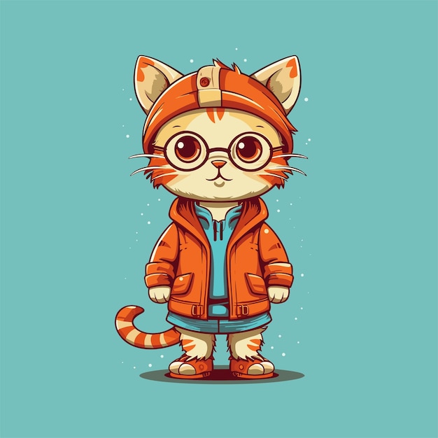 Cat wearing jacket